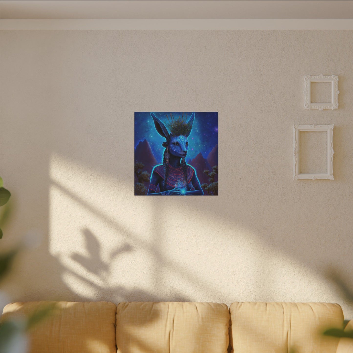 Sacred Blue Deer-Matte Canvas Art