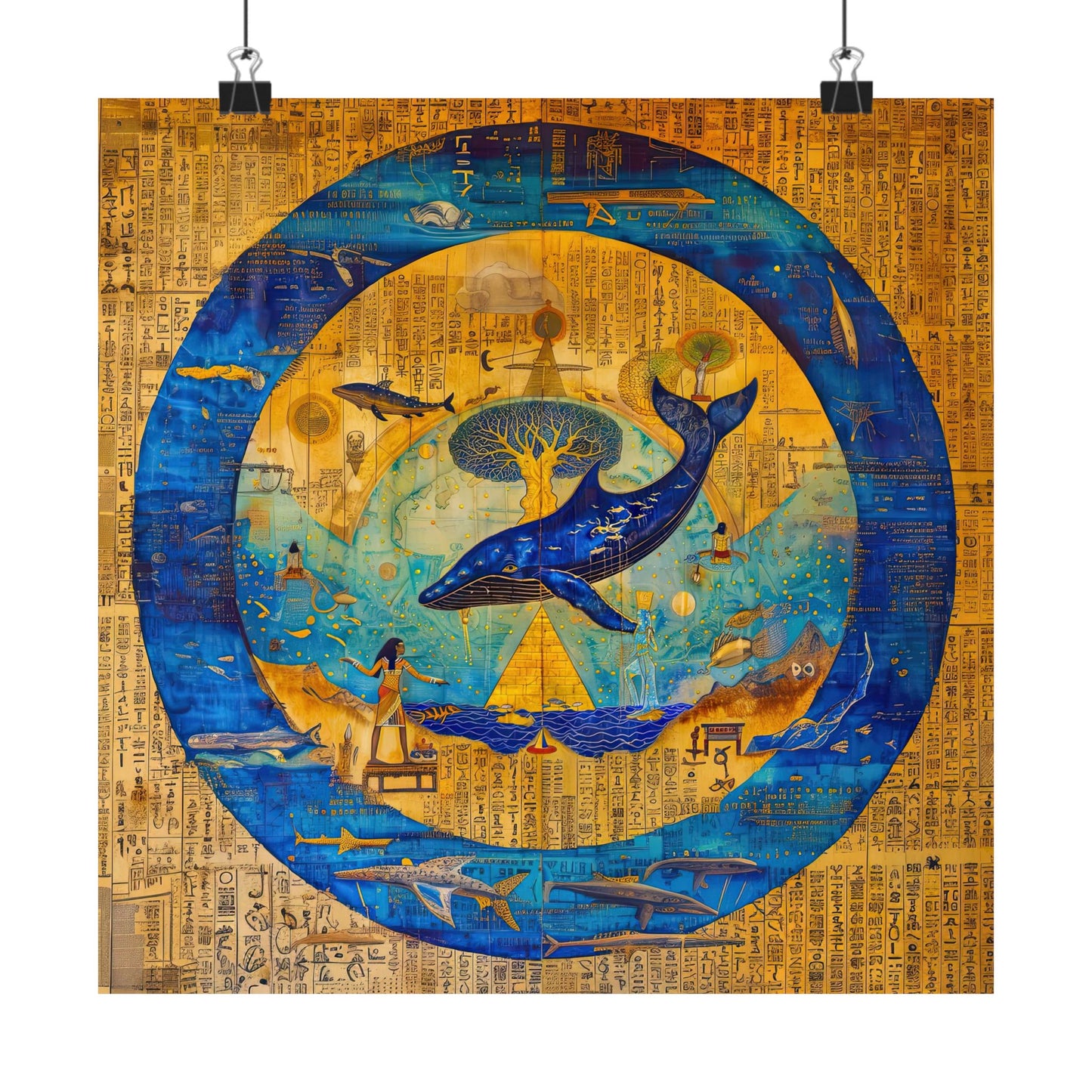 Star Whale and Tree of Life-Museum Grade Matte Poster