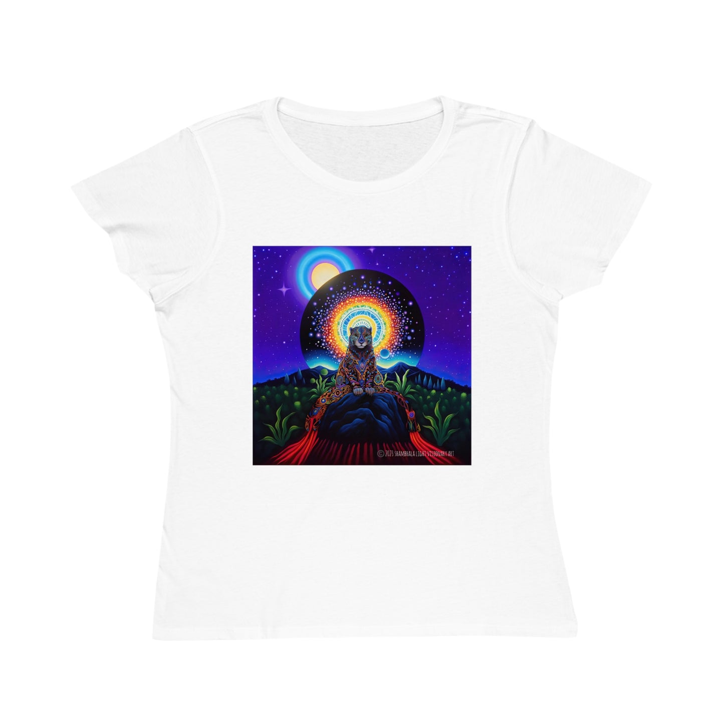 Cosmic Jaguar Spirit -100%Organic Women's T-Shirt