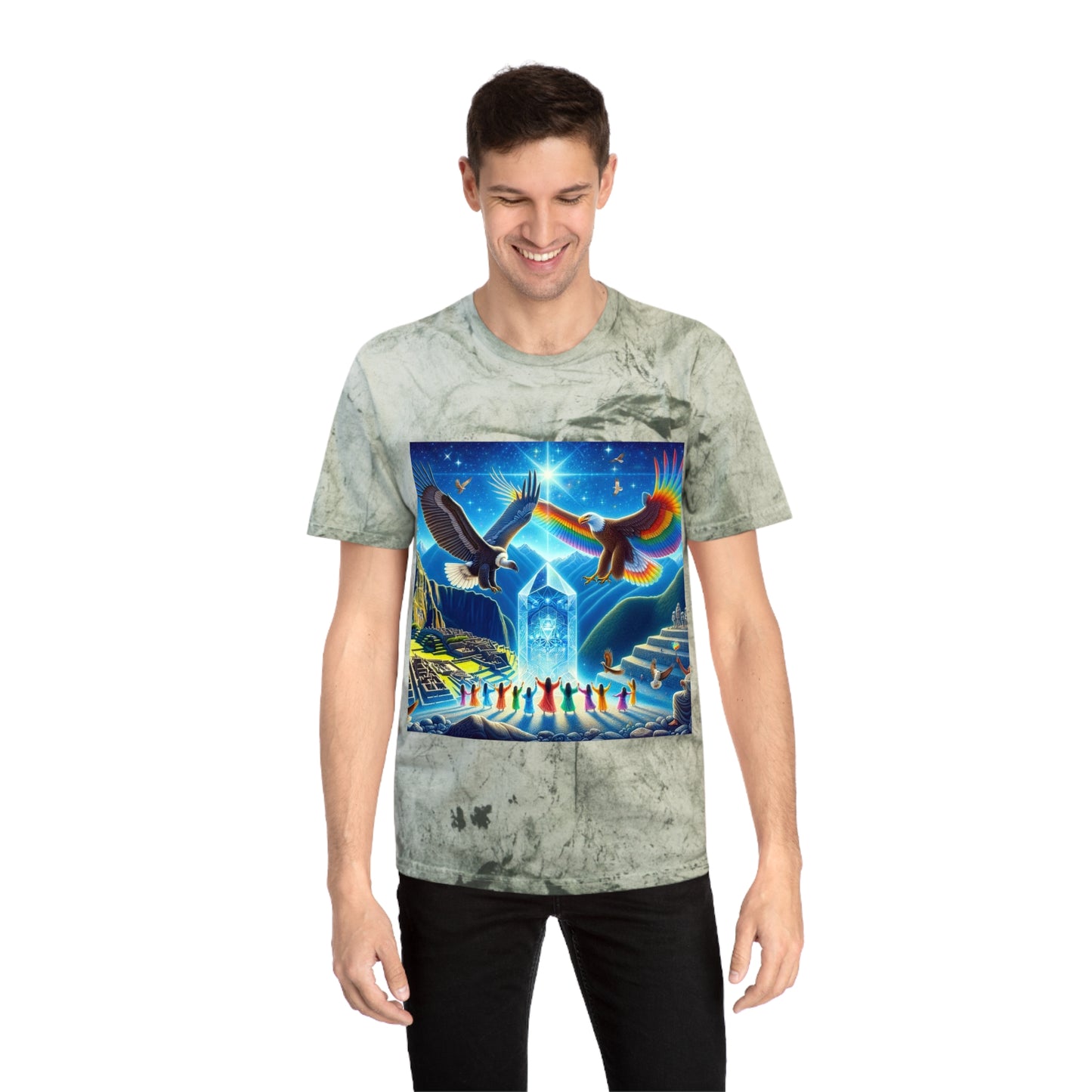 Prophecy of Eagle and Condor-Unisex Color Blast T-Shirt