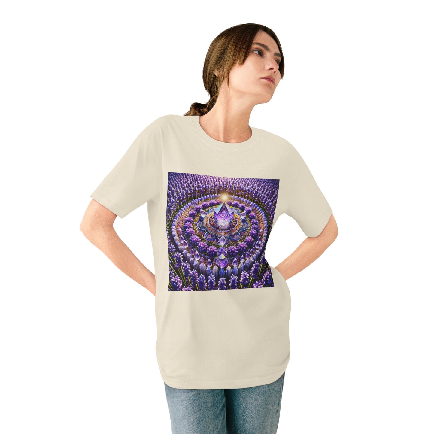 Violet Flame Mandala -Unisex 100% Organic Cotton T-Shirt