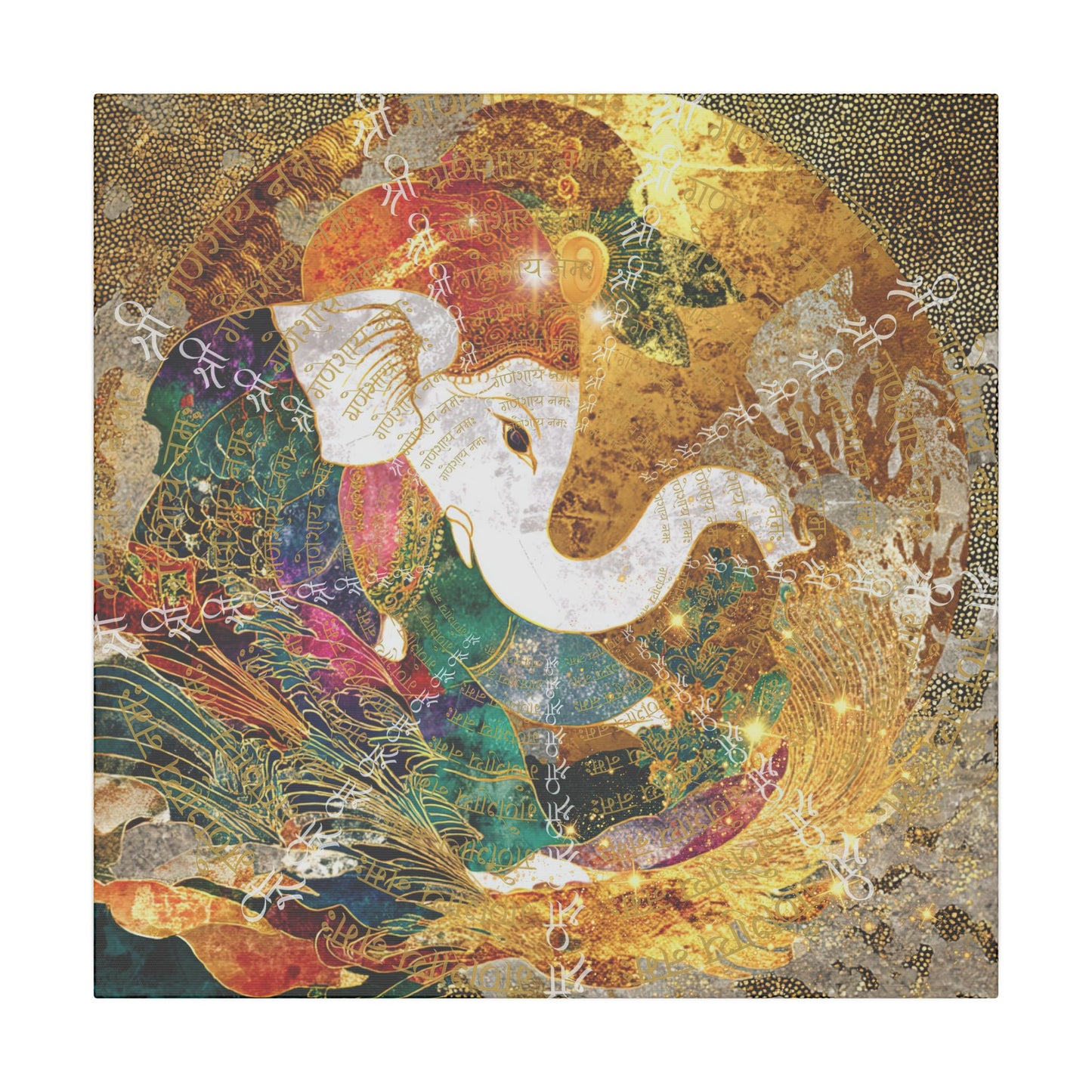 Blessing of Ganesha-Matte Premium Canvas Art