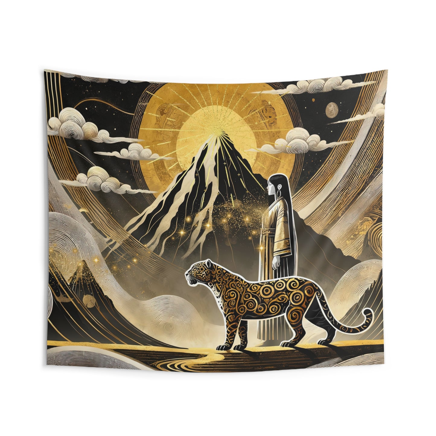 Golden Dream & Jaguar's Path- Indoor Wall Tapestry