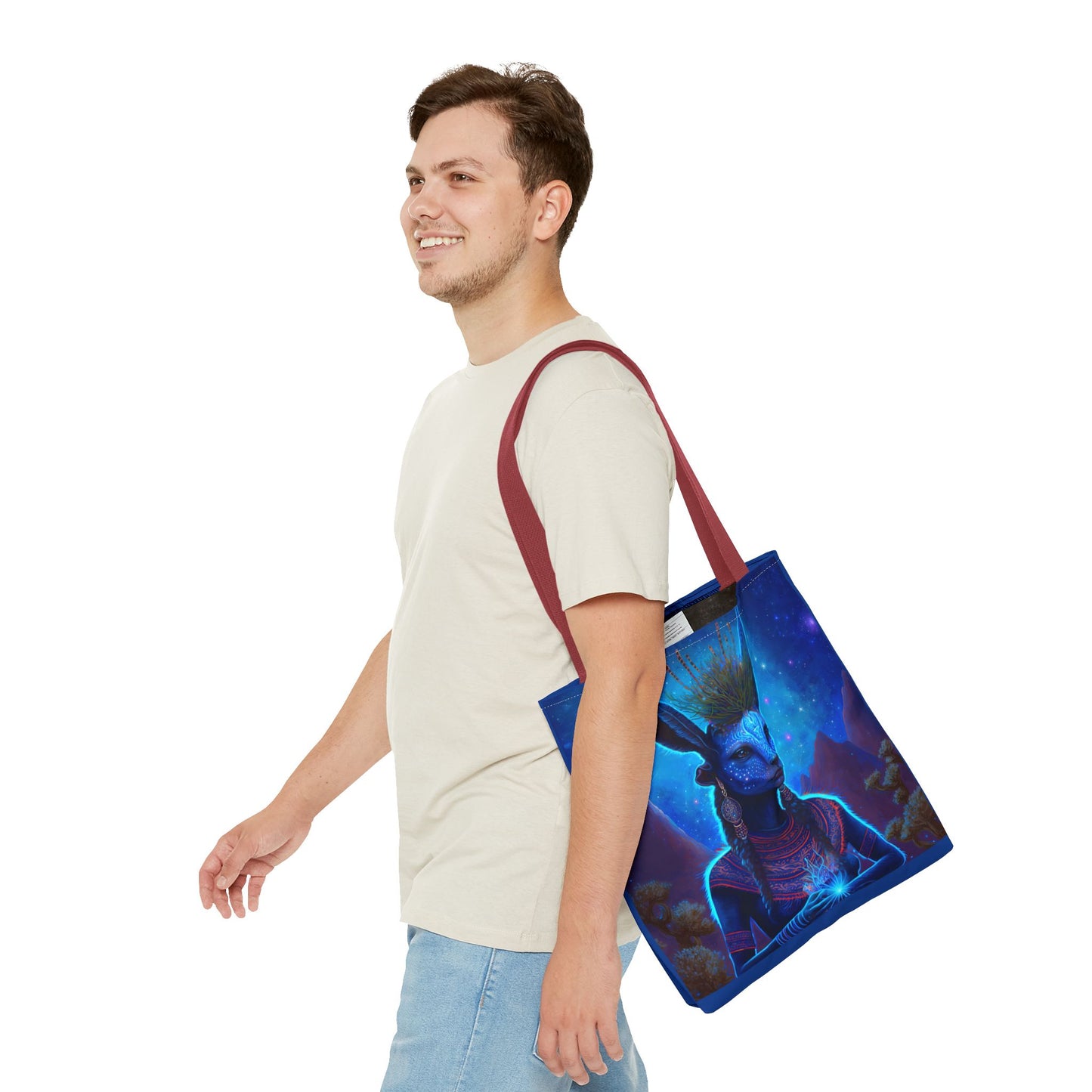 Sacred Blue Deer-Spirit Tote Bag