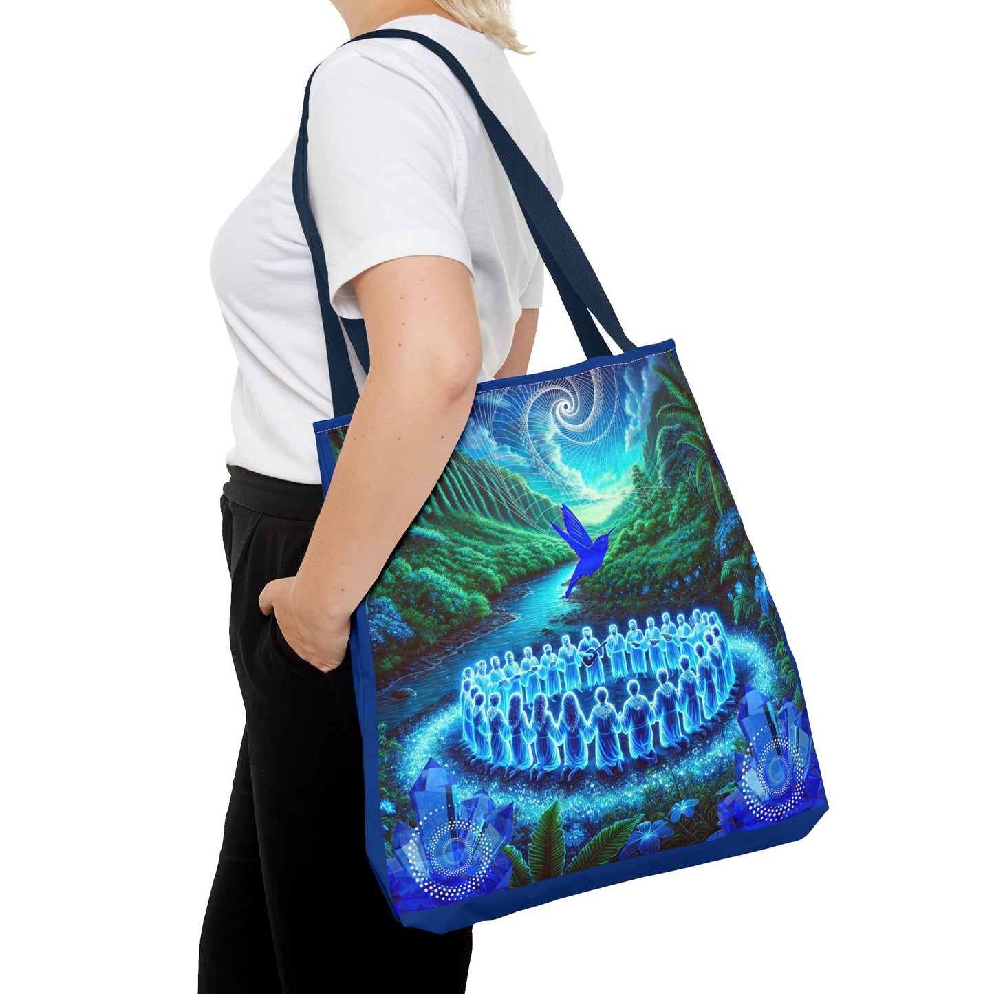 The Song of the Blue Hummingbird-Spirit Tote Bag