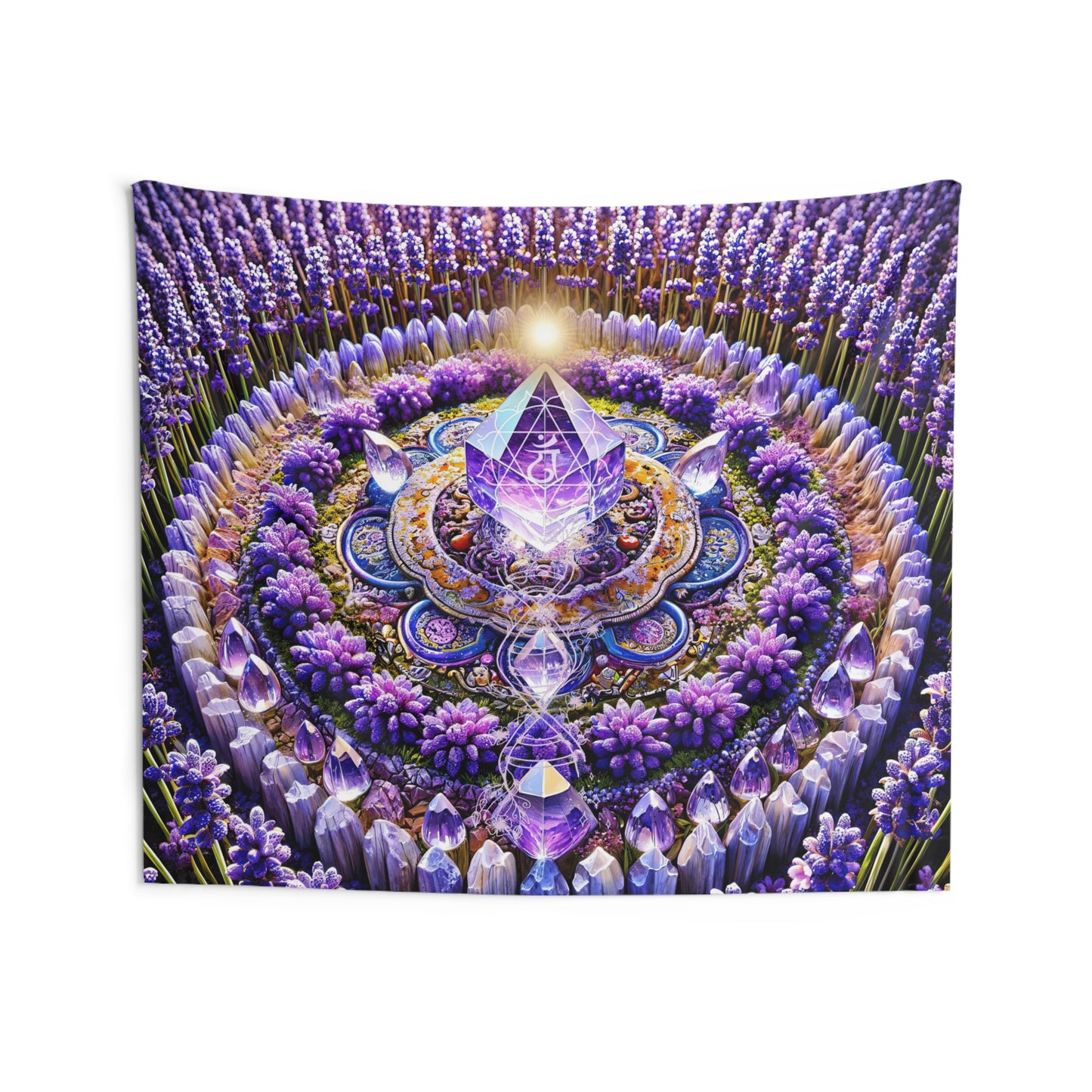 Violet Frame Mandala -Indoor Wall Tapestry