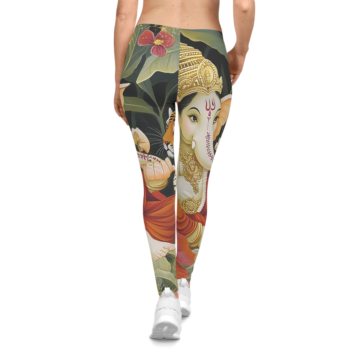 Maa Tiger & Ganesh-Artistic Women's Casual Leggings -