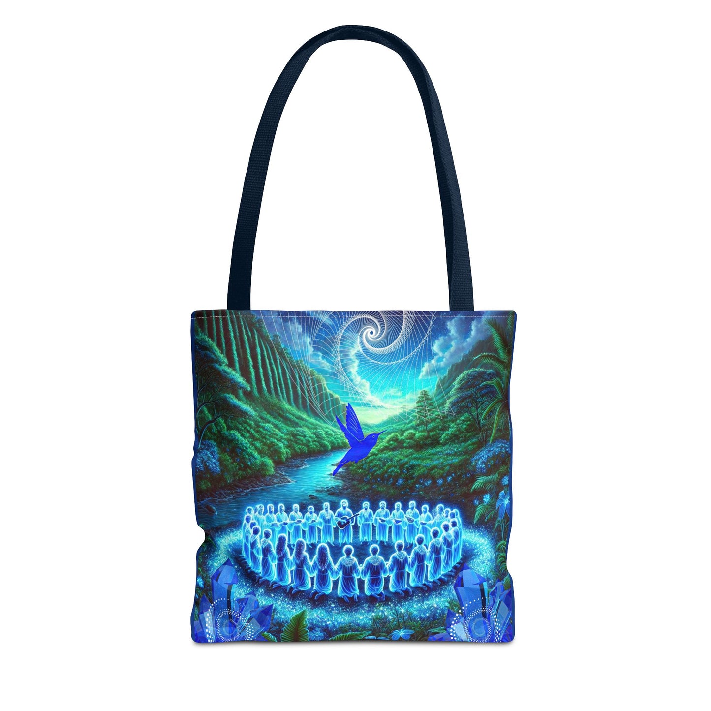 The Song of the Blue Hummingbird-Spirit Tote Bag