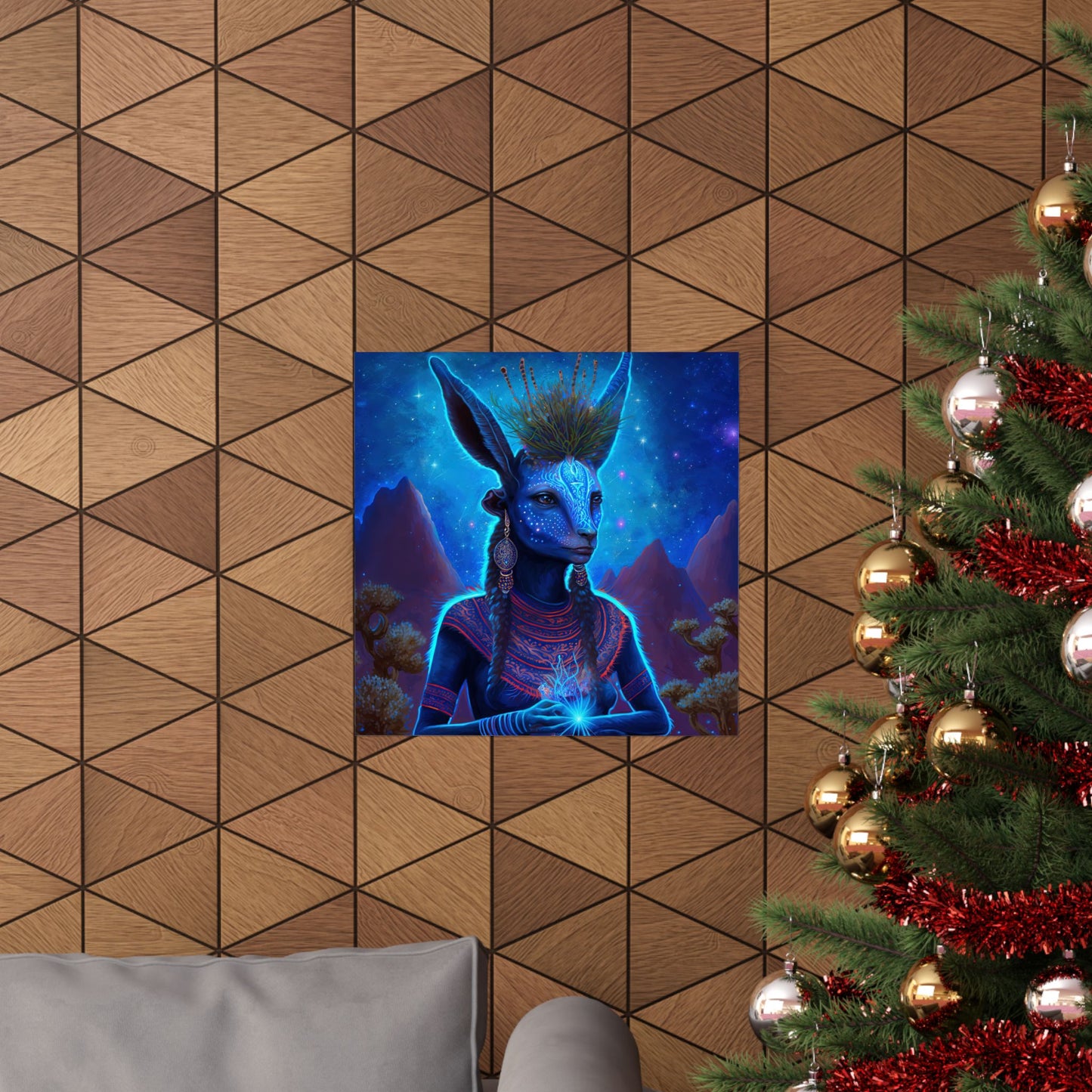 Blue Deer Spirit-Matte Vertical Posters