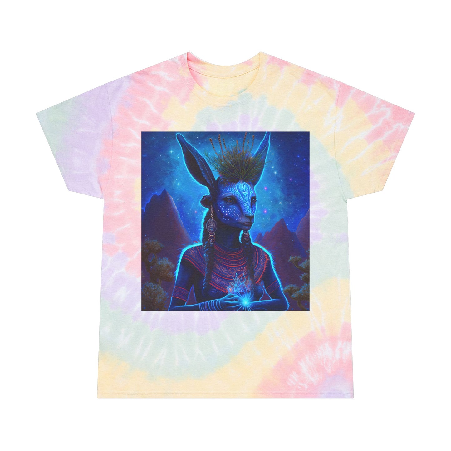 Kauyumari- Sacred Blue deer-Tie-Dye Tee