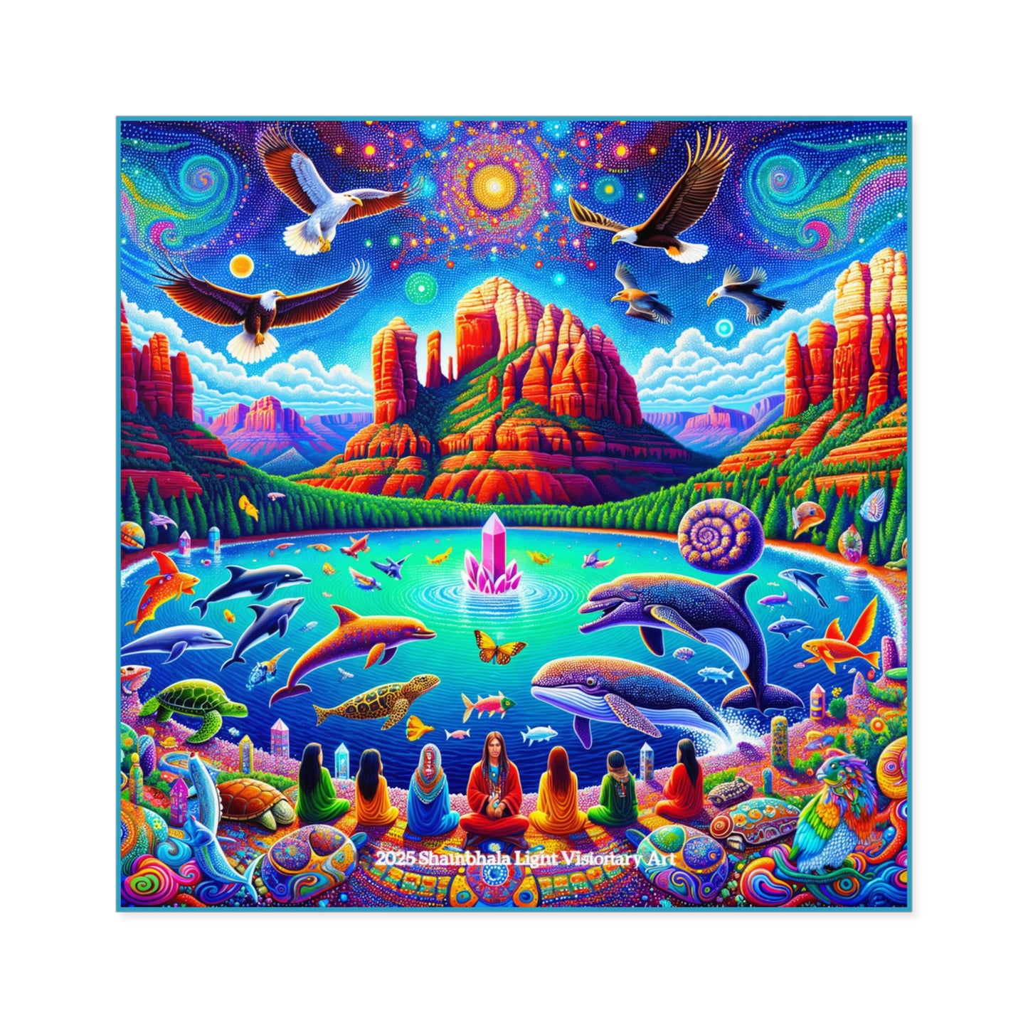 Dream Awake-Square Stickers ( Indoor & Outdoor)