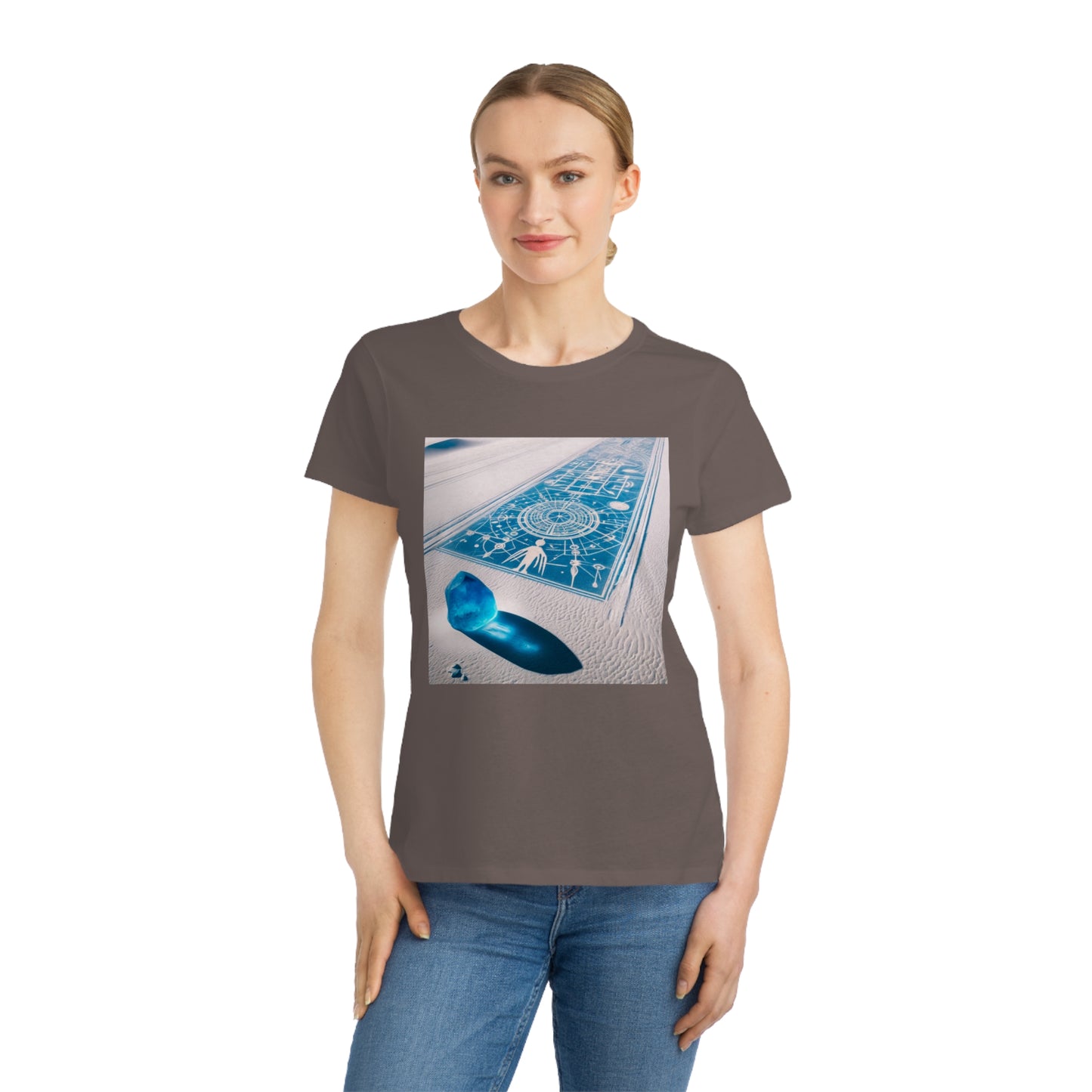 Mystical Sand Art Organic Women’s T-Shirt - Spiritual & Bohemian Vibe