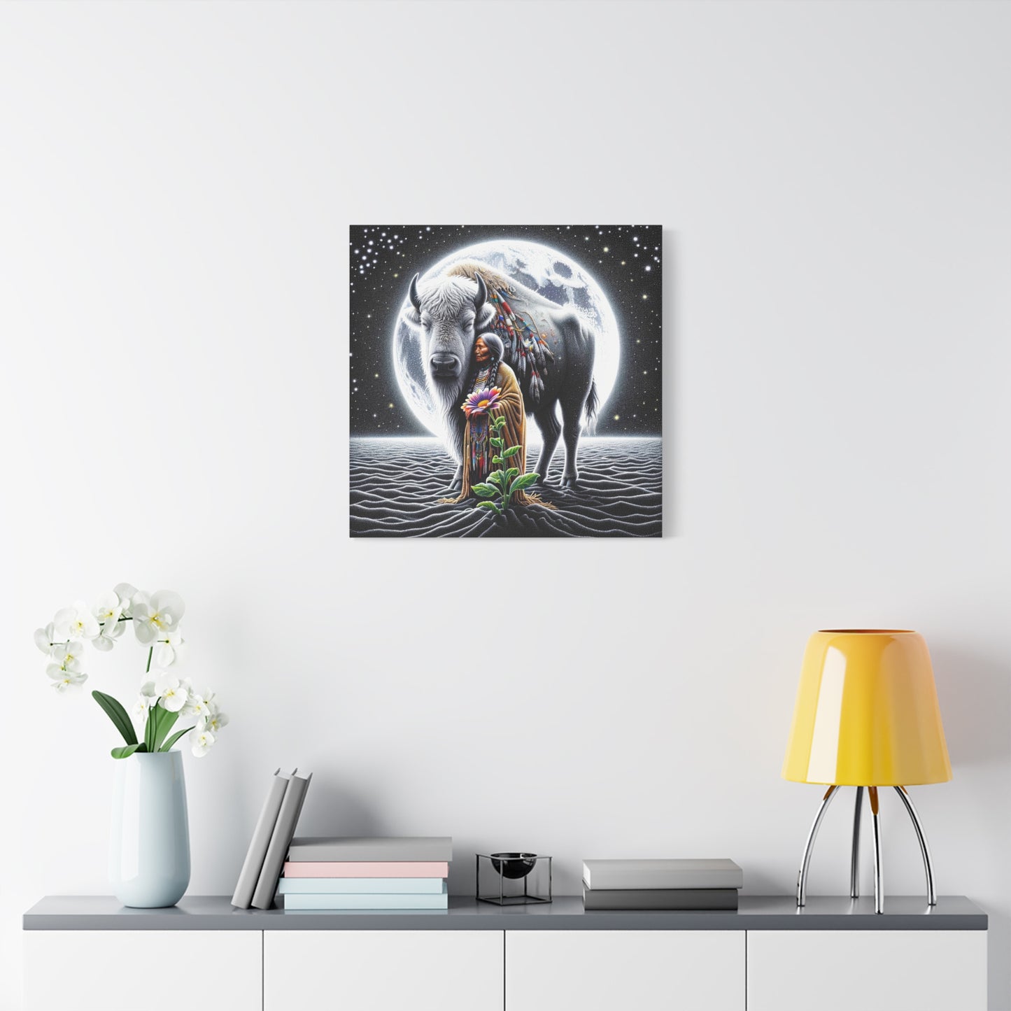 White Buffalo Calf Woman - Stretched Matte Canvas