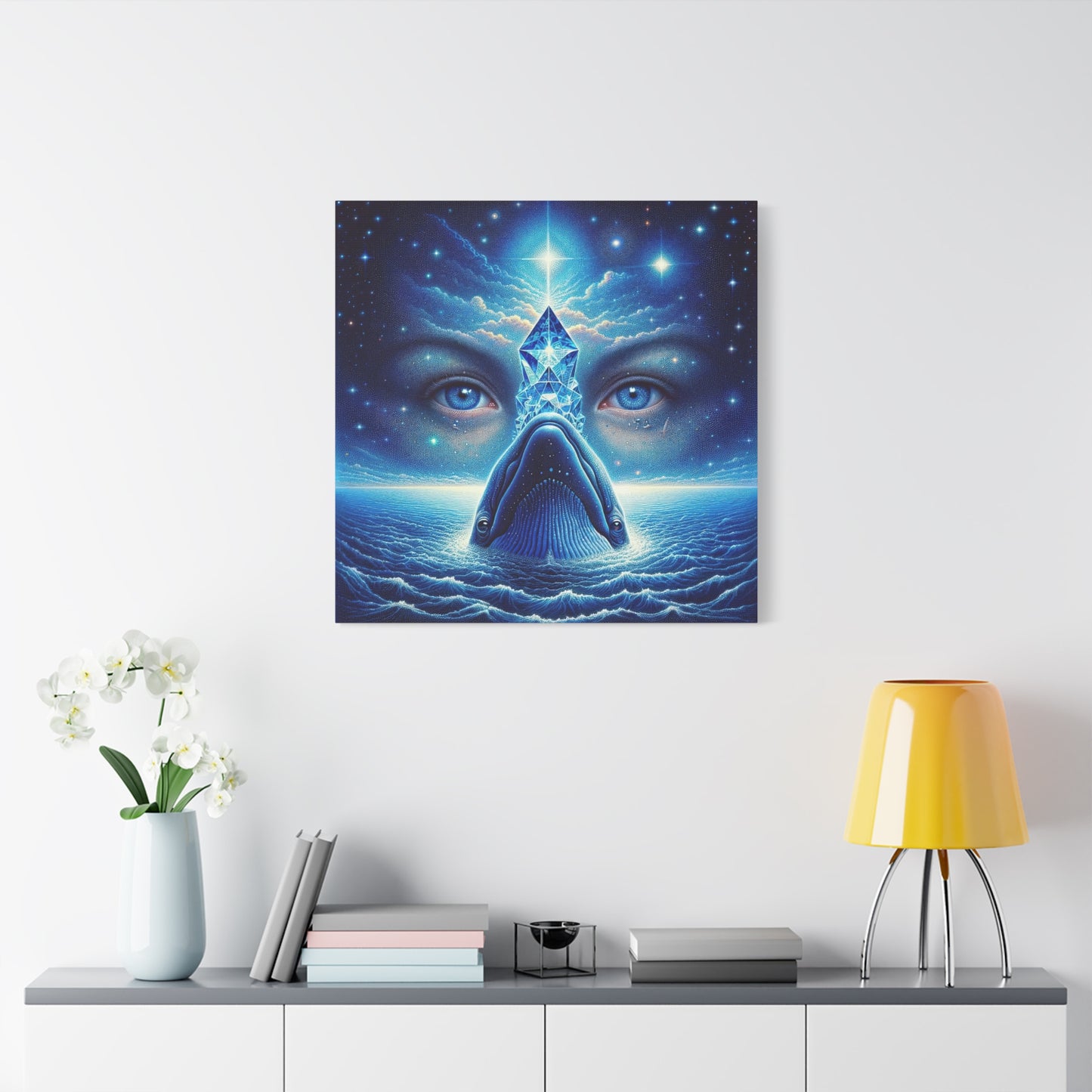 Dreamy Whale Eye -Canvas Art - Stretched Matte Print