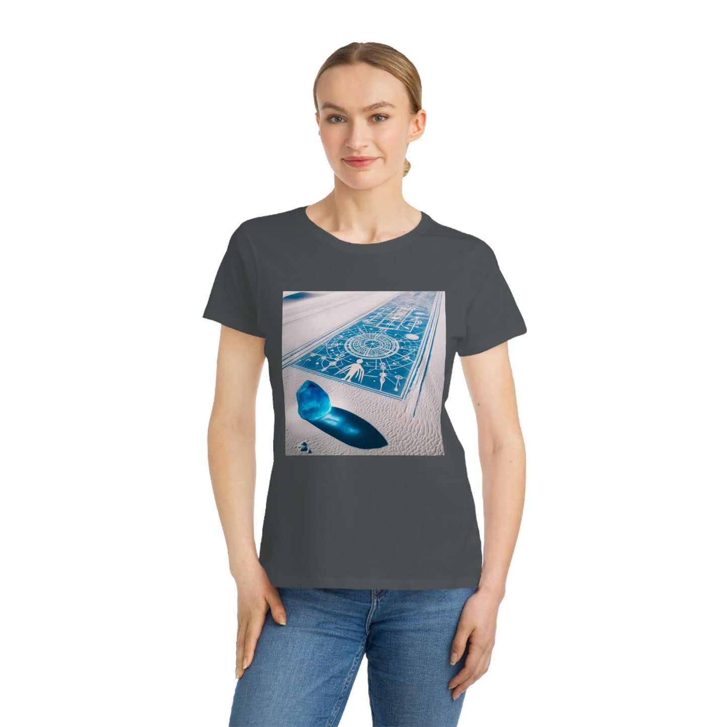 Mystical Sand Art Organic Women’s T-Shirt - Spiritual & Bohemian Vibe