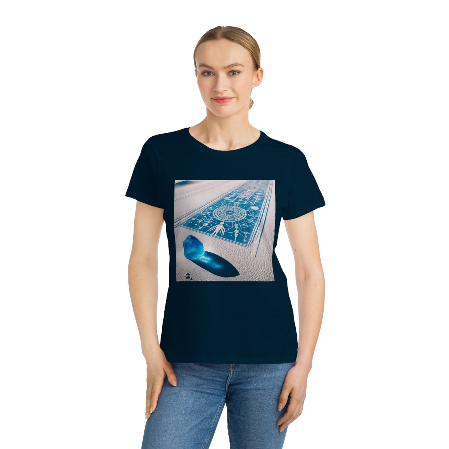 Mystical Sand Art Organic Women’s T-Shirt - Spiritual & Bohemian Vibe