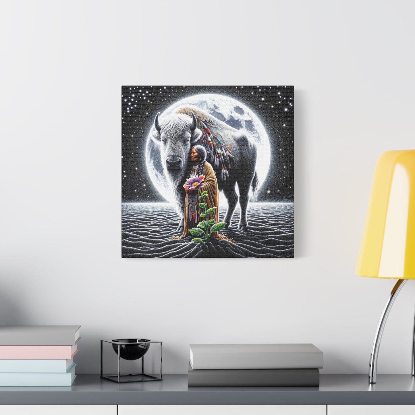 White Buffalo Calf Woman - Stretched Matte Canvas