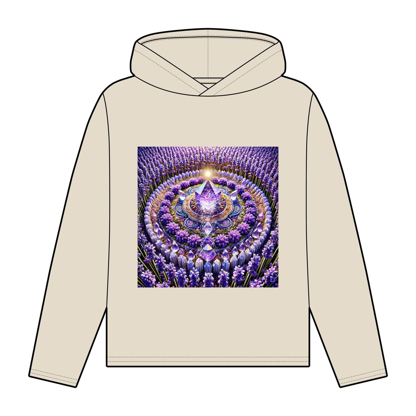 Violet Flame Mandala-Women's Organic Relaxed Fit Hoodie