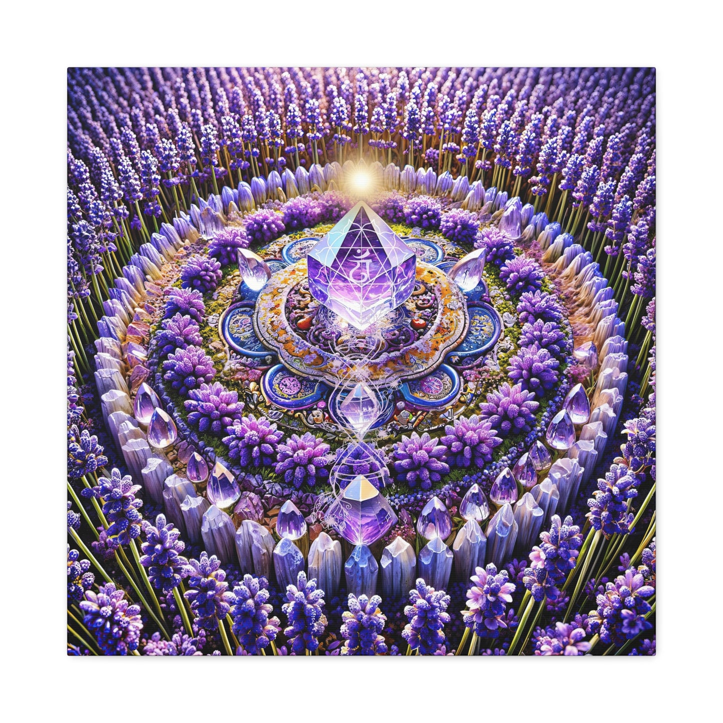 Sacred Violet Flame&Lavender Mandala-Matte Canvas Art