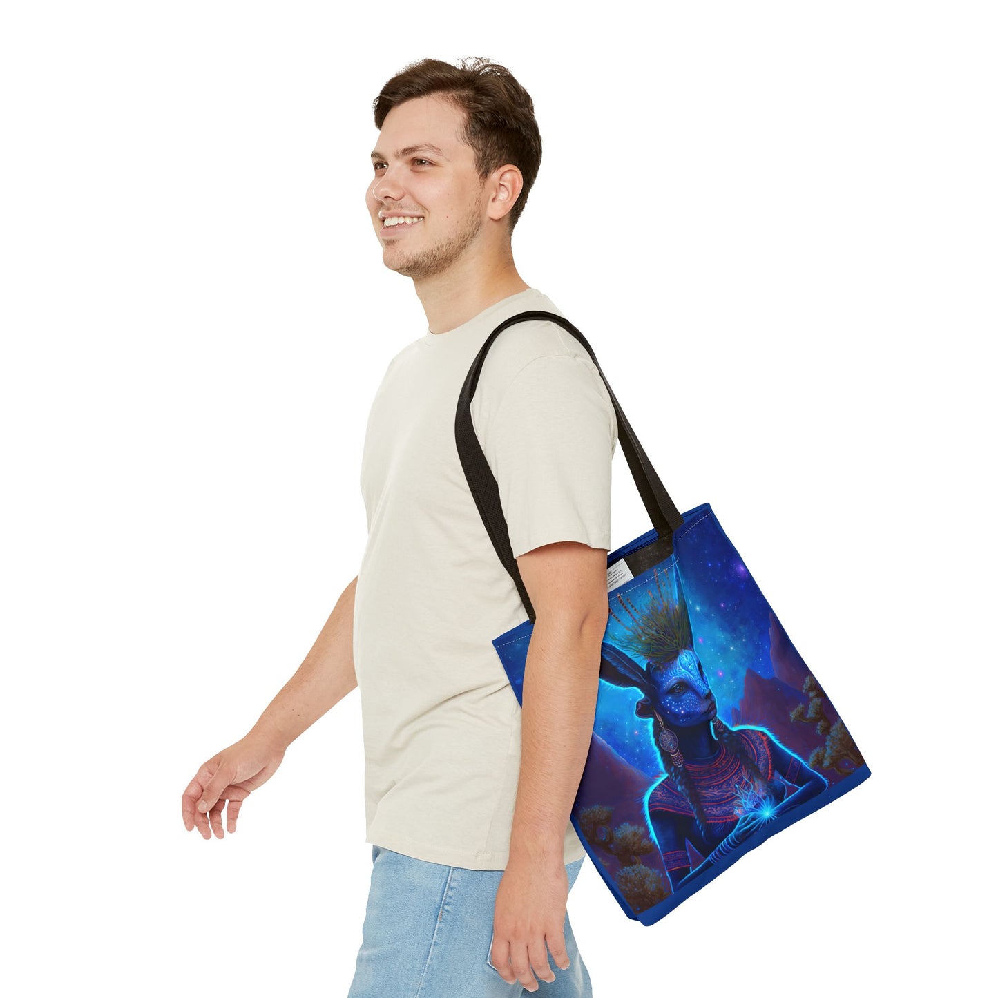 Sacred Blue Deer-Spirit Tote Bag