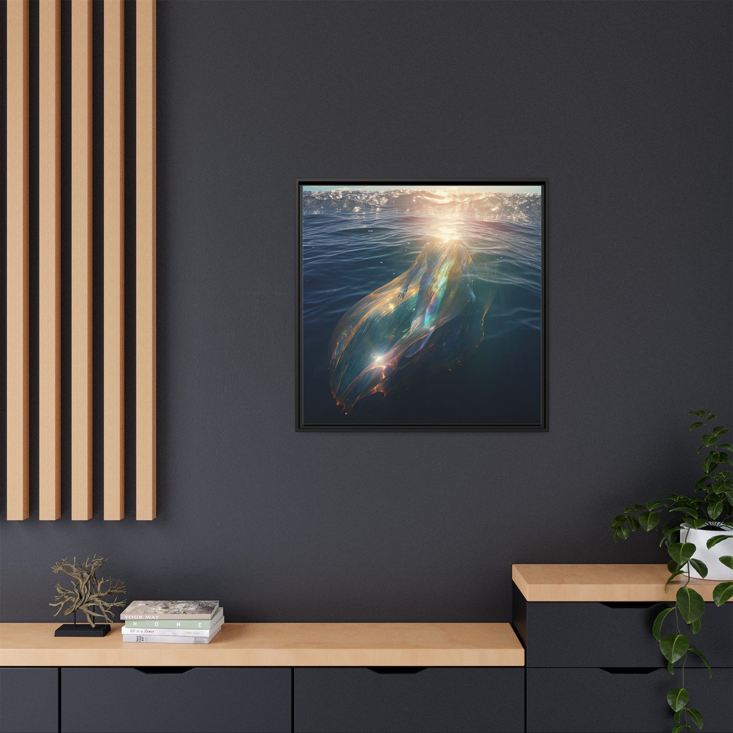 Water of Light-Framed Matte Canvas Print