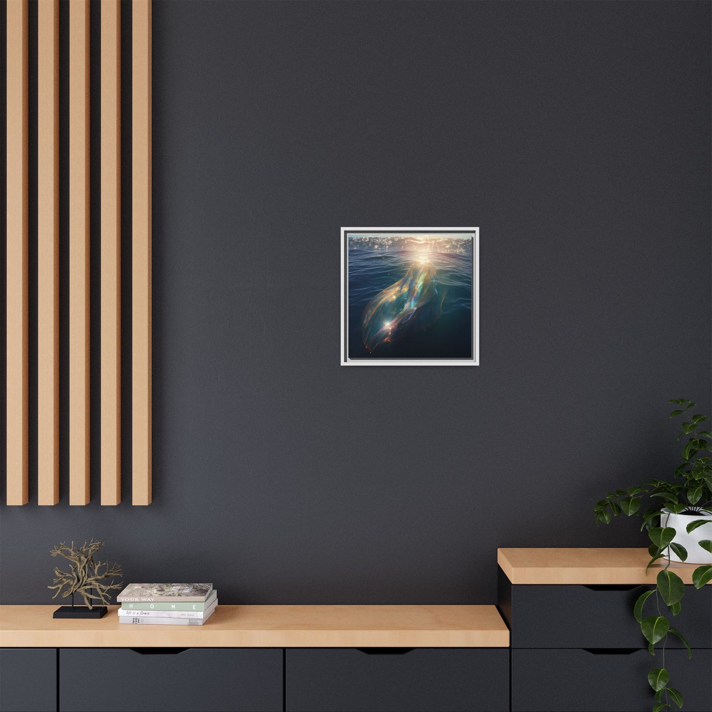 Water of Light-Framed Matte Canvas Print