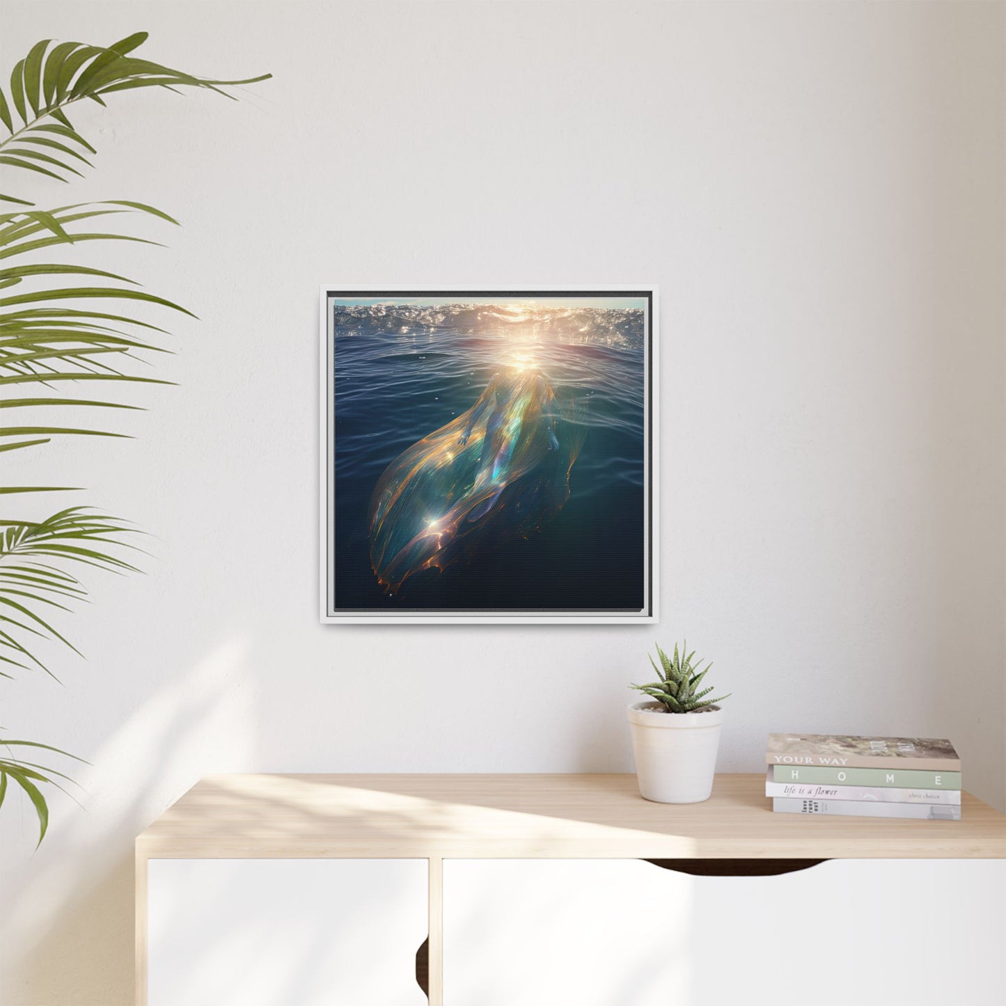 Water of Light-Framed Matte Canvas Print