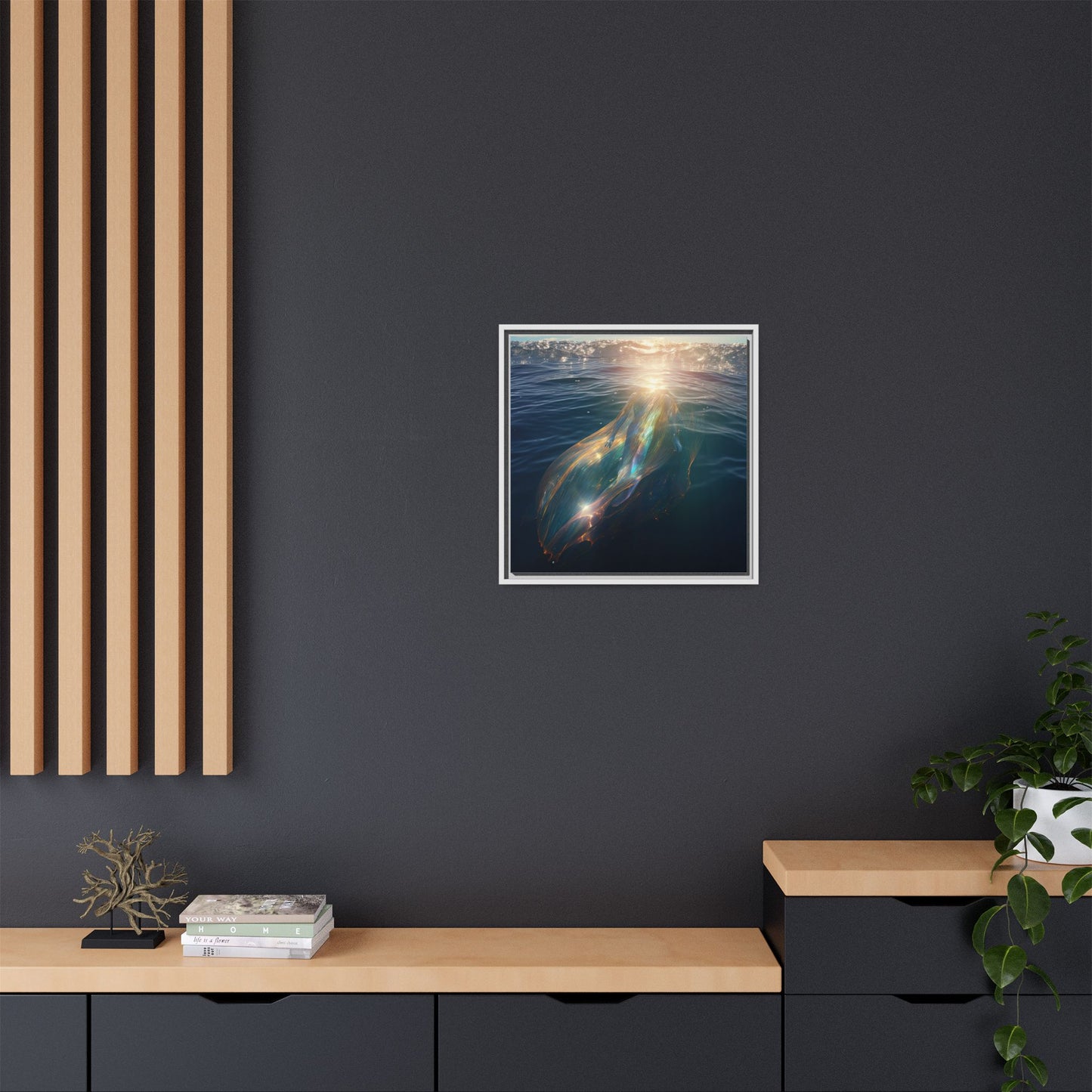 Water of Light-Framed Matte Canvas Print