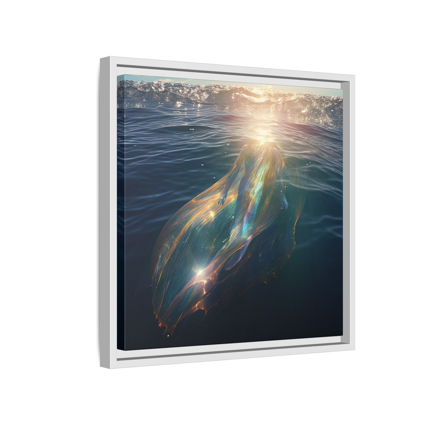 Water of Light-Framed Matte Canvas Print