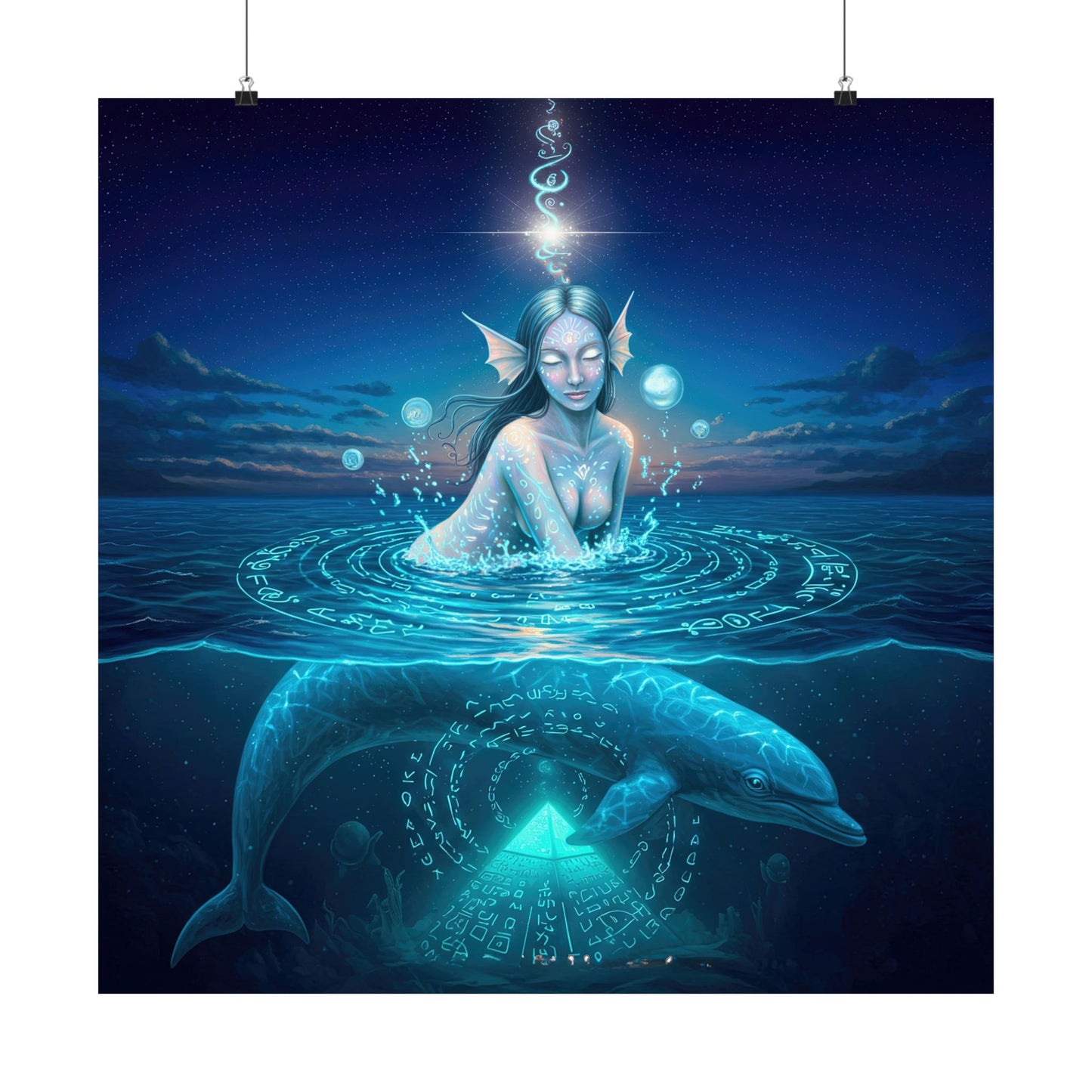 Starseed Dolphin- Museum Grade Matte Poster Art