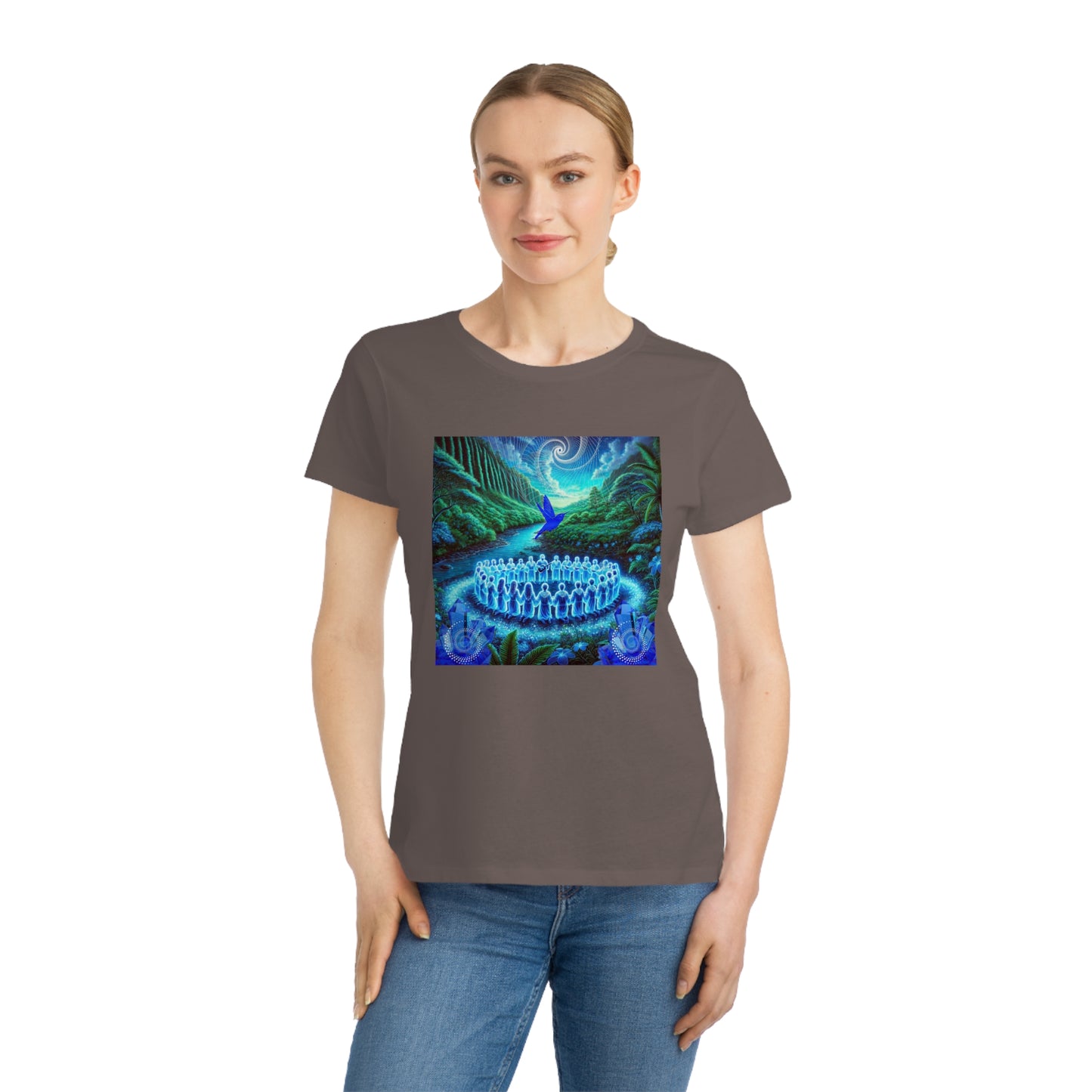 The Song of the Blue Hummingbird-100％Organic Women's T-Shirt