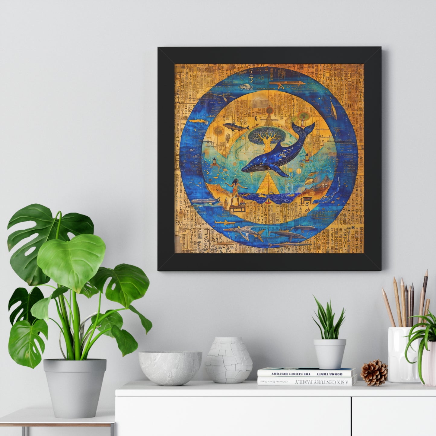 Star Whale and Tree of Life - Museum Grade Framed Print