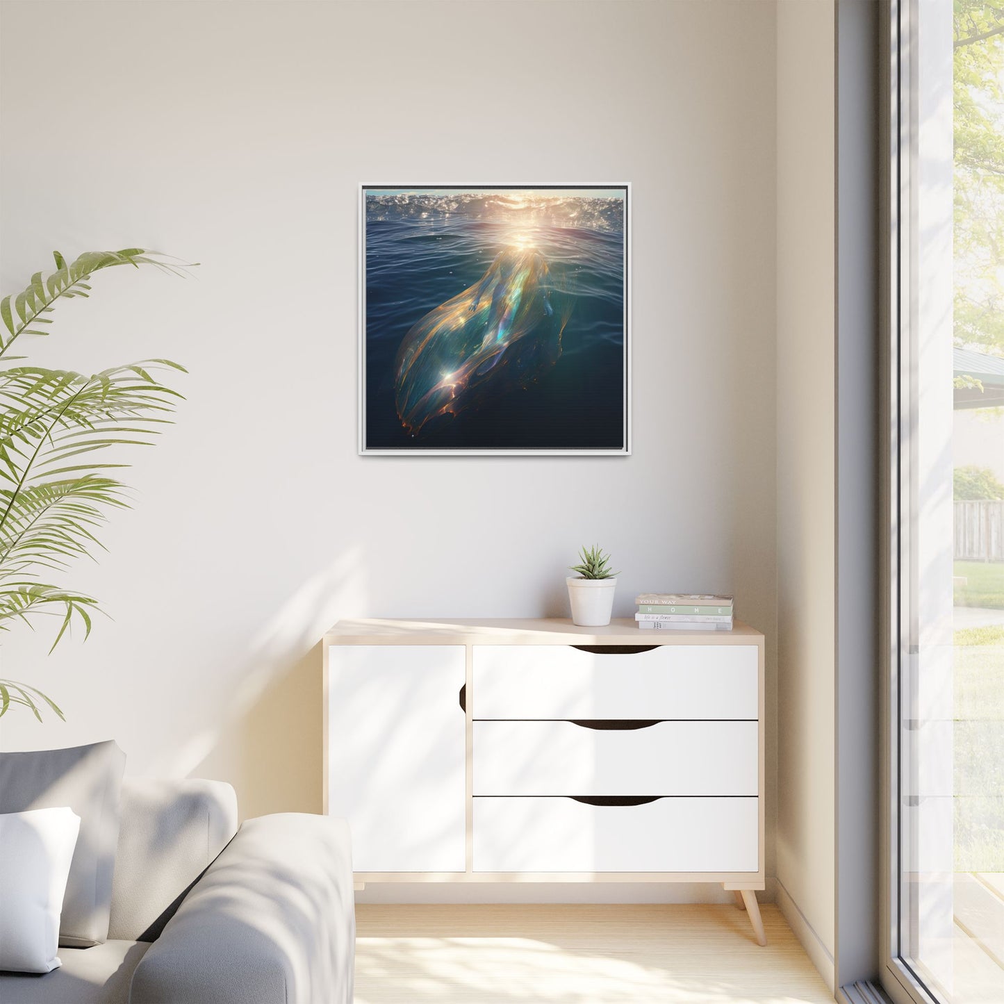 Water of Light-Framed Matte Canvas Print