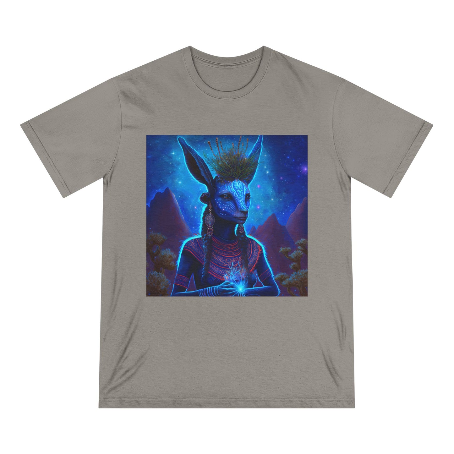 Sacred Blue Deer- 100% Organic Cotton T- Shitrs