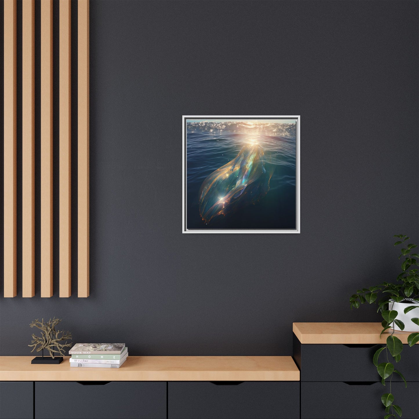 Water of Light-Framed Matte Canvas Print