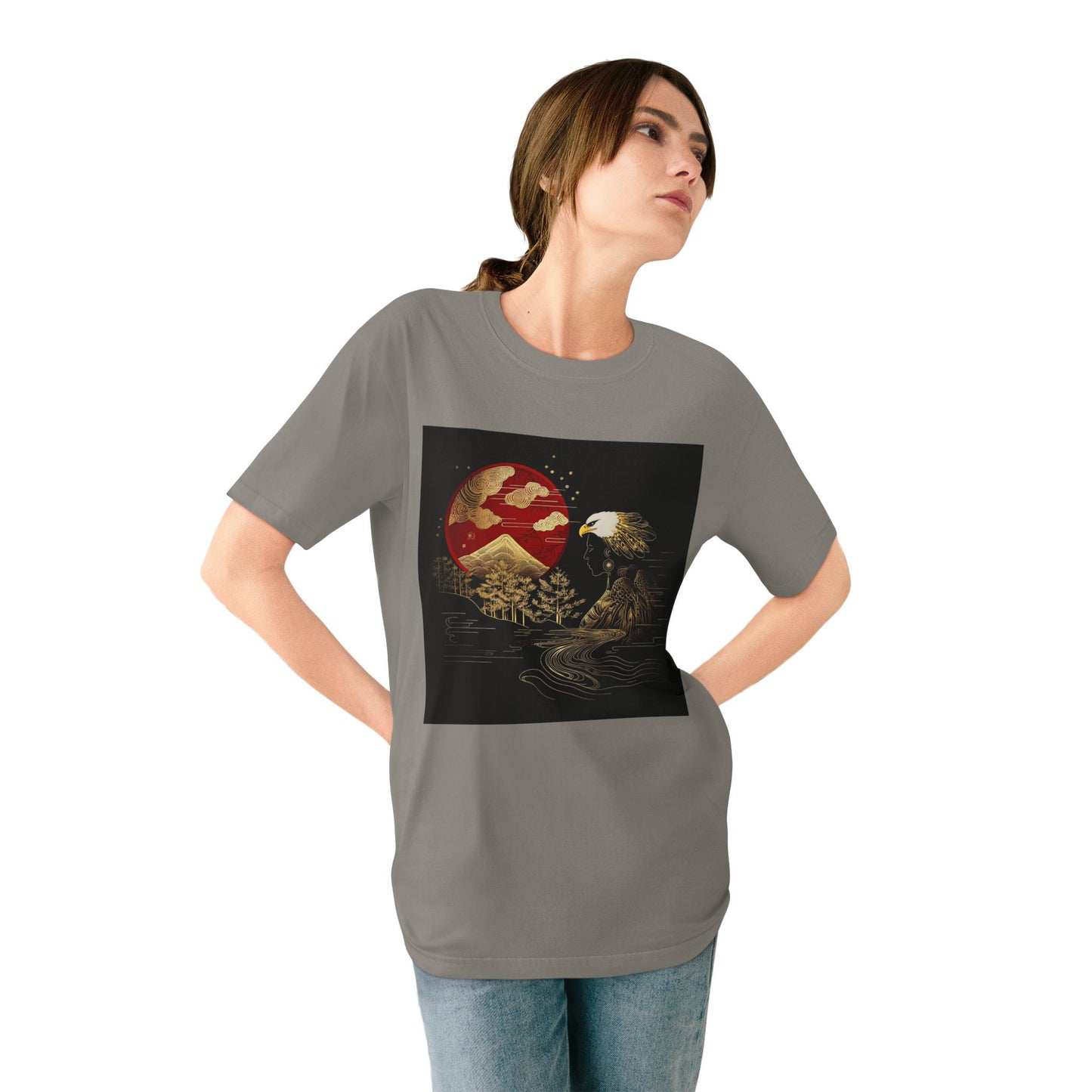 The Golden Eagle& Sun-Unisex 100% Organic Cotton T-Shirt