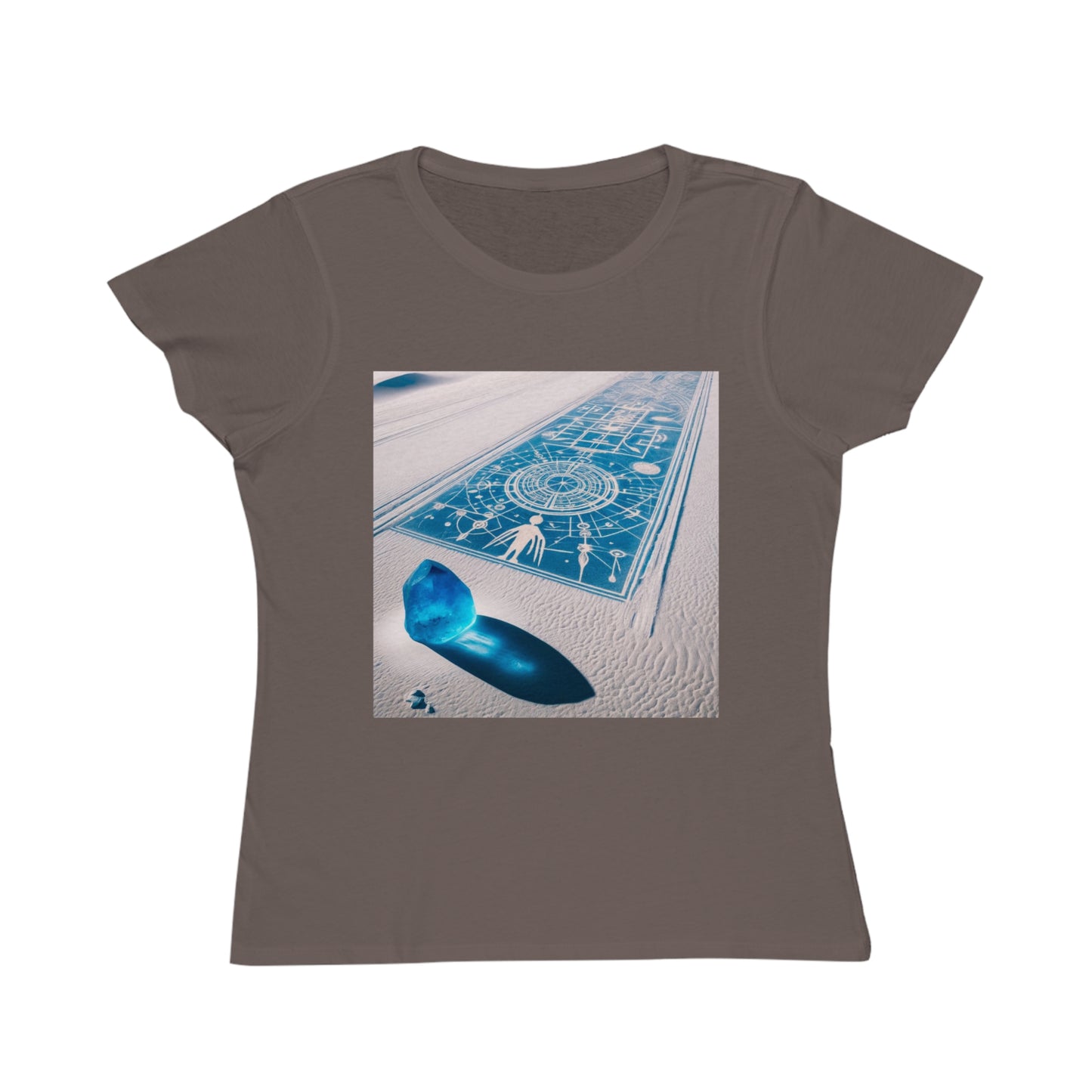 Mystical Sand Art Organic Women’s T-Shirt - Spiritual & Bohemian Vibe