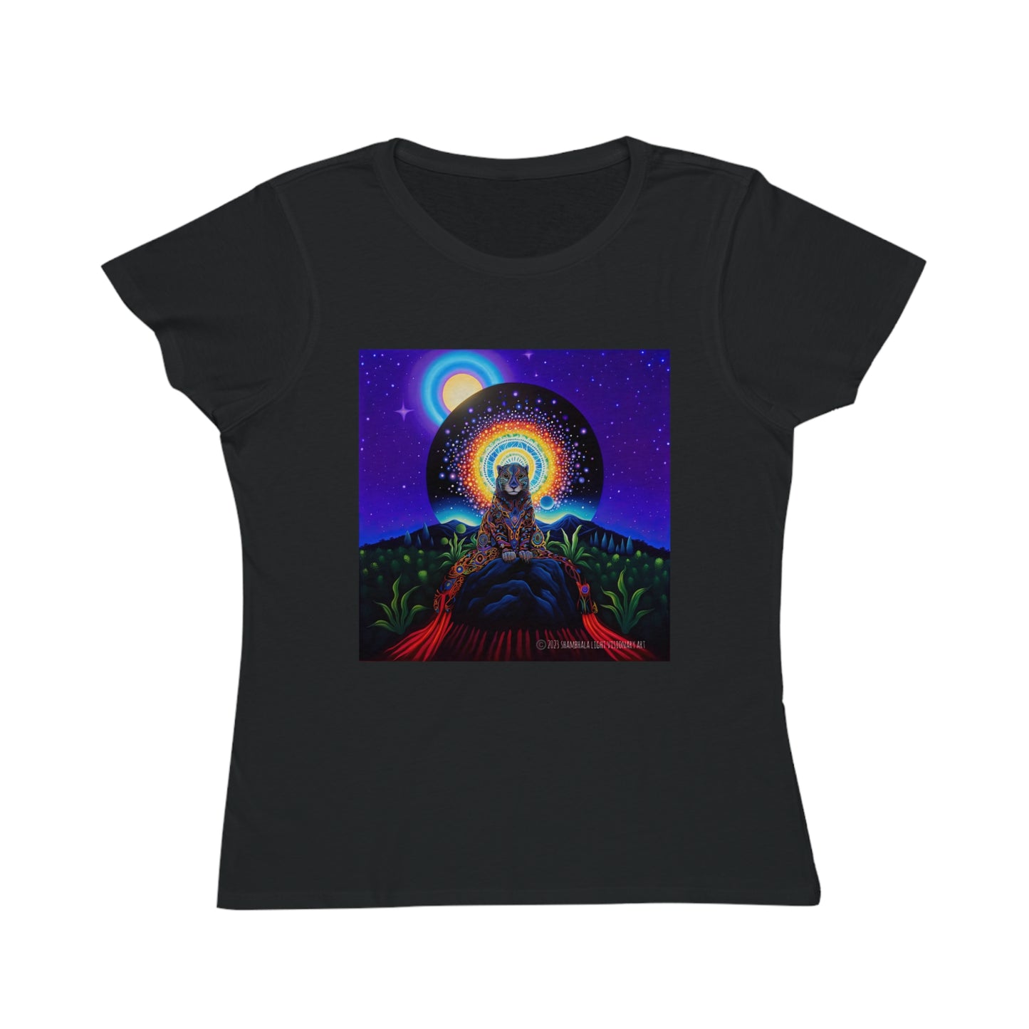 Cosmic Jaguar Spirit -100%Organic Women's T-Shirt