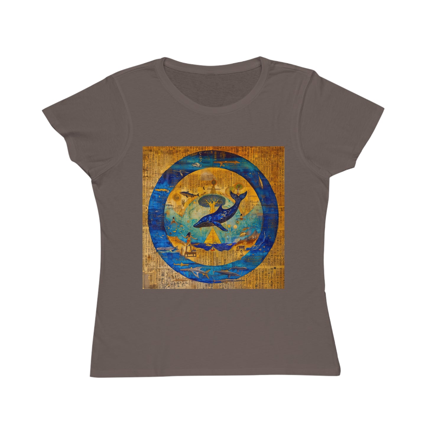 Sirius Codex: Whale Guardian and the Tree of Light-100% Organic Cotton Women's T-Shirt