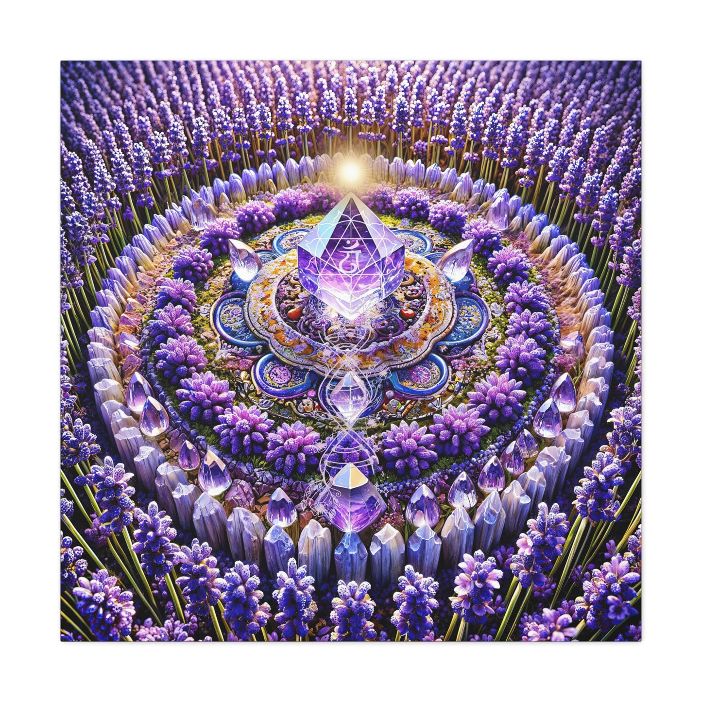 Sacred Violet Flame&Lavender Mandala-Matte Canvas Art