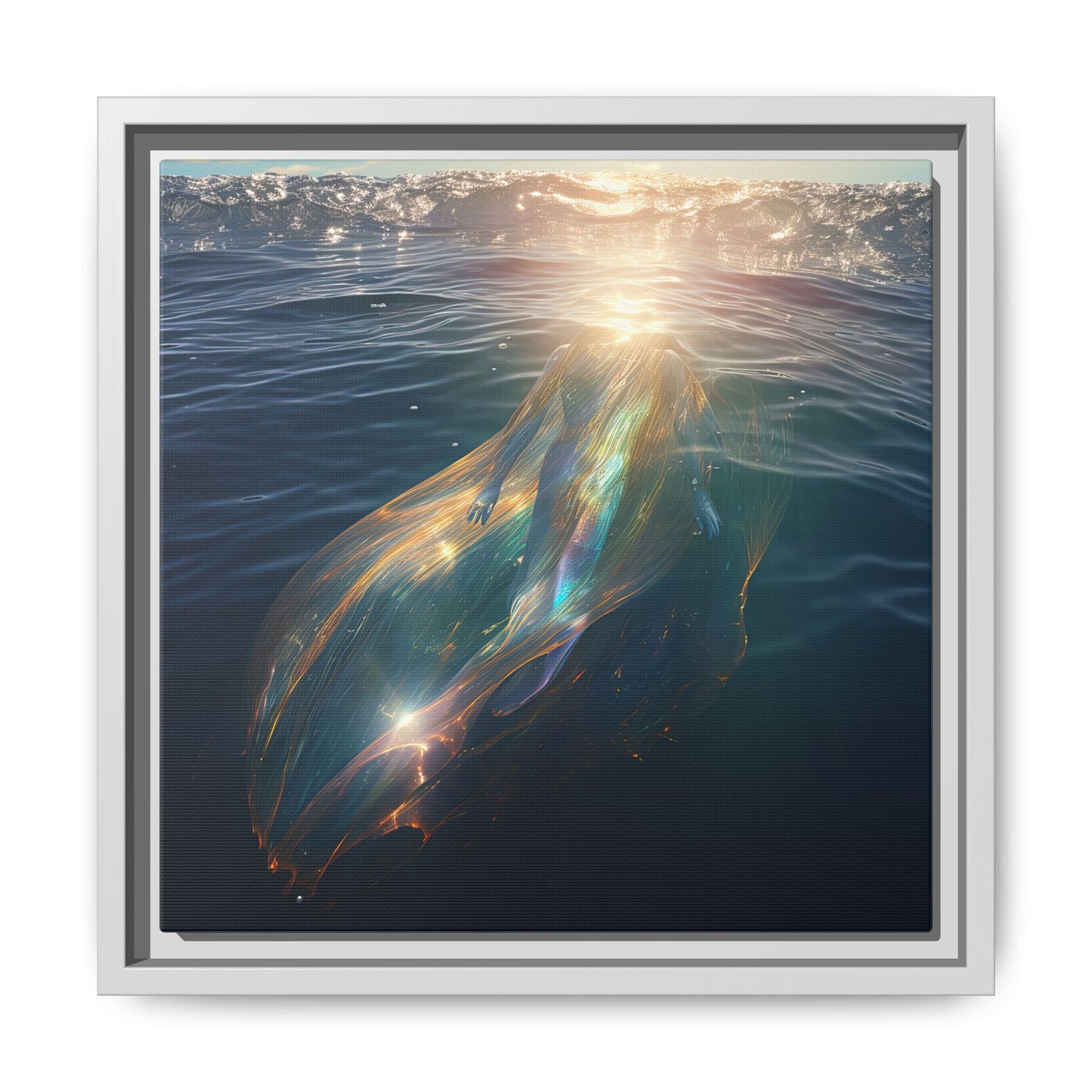 Water of Light-Framed Matte Canvas Print