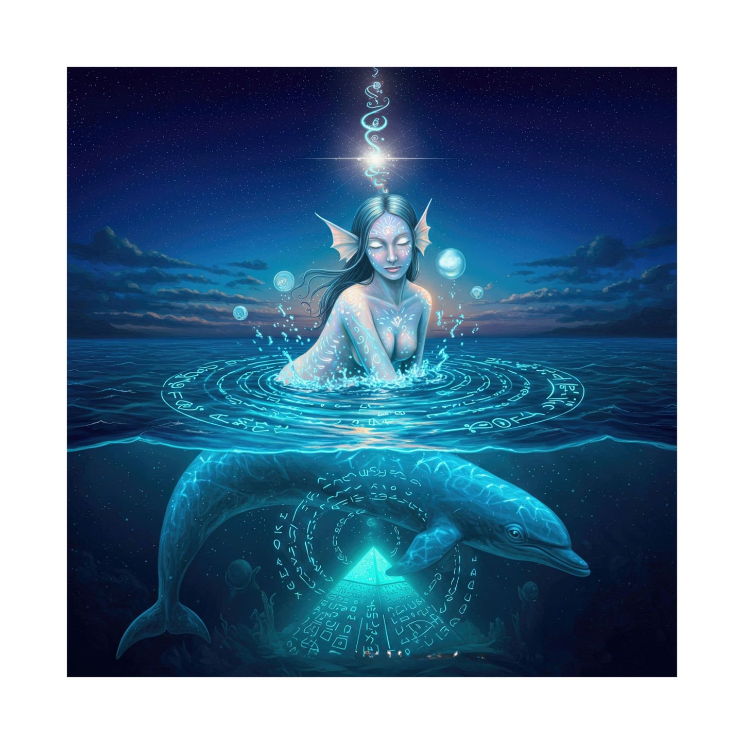 Starseed Dolphin- Museum Grade Matte Poster Art