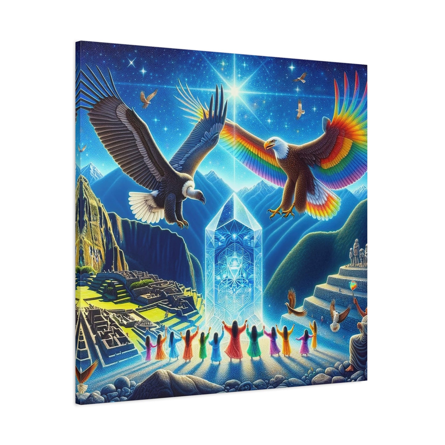 Eagle and Condor Prophecy Canvas Art