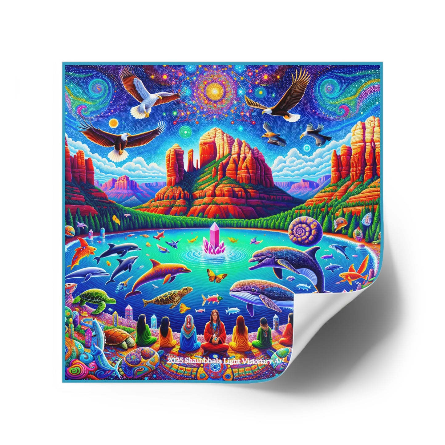 Dream Awake-Square Stickers ( Indoor & Outdoor)