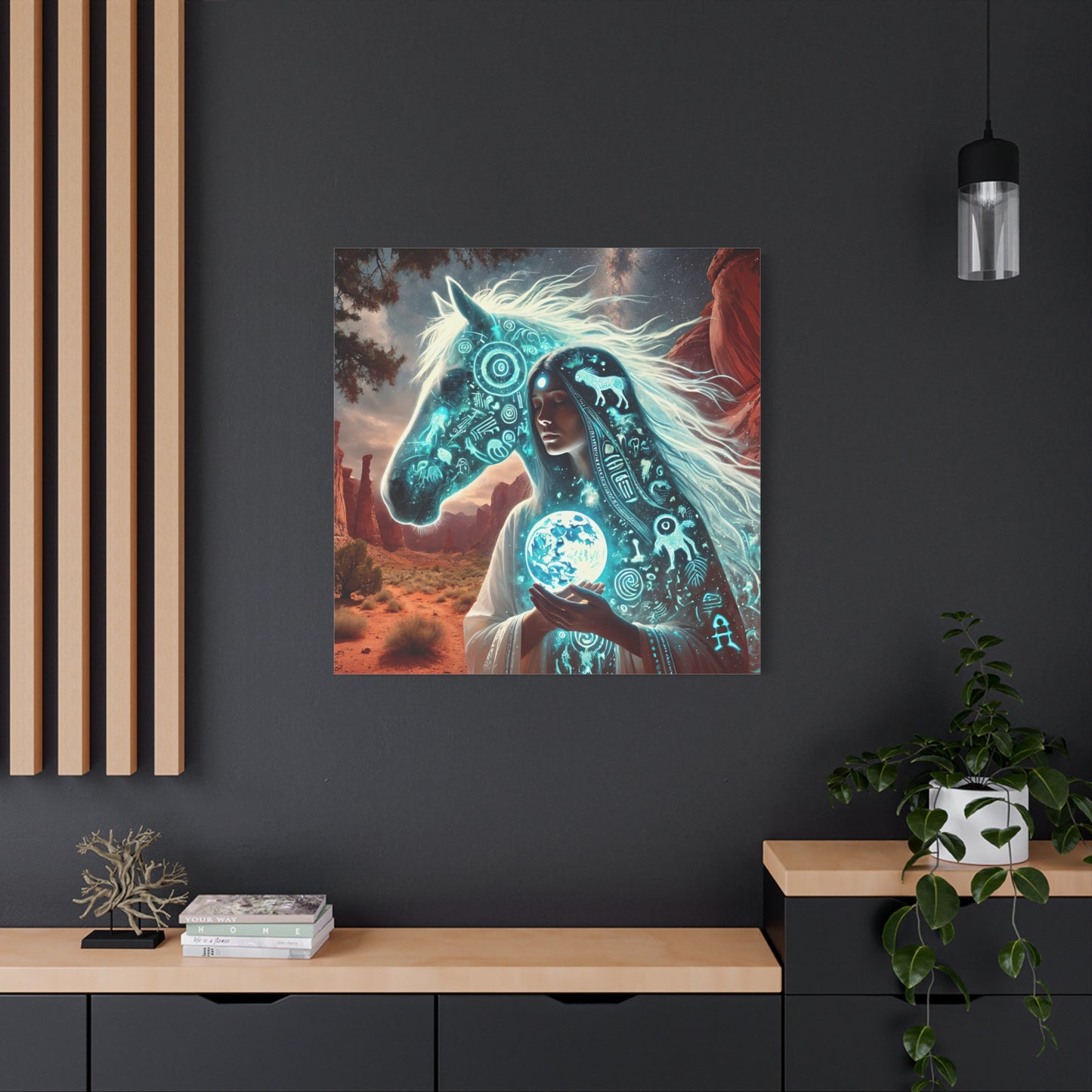 Sacred Star Horse-Matte Canvas Wall Art