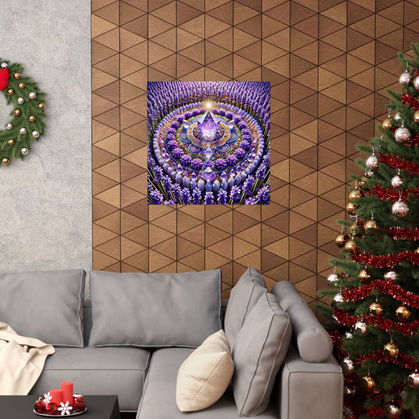 Violet Flame and Lavender Mandala-High Quality Museum Grade Print