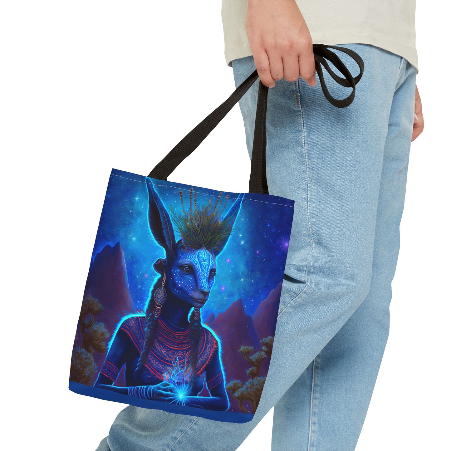 Sacred Blue Deer-Spirit Tote Bag