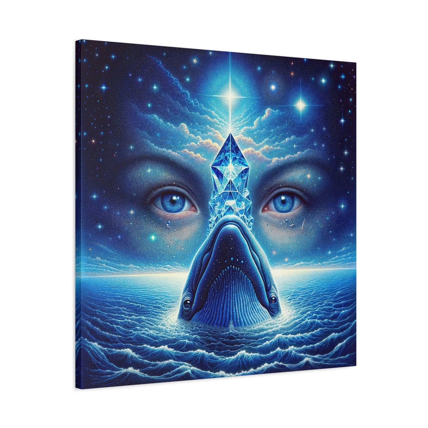 Dreamy Whale Eye -Canvas Art - Stretched Matte Print