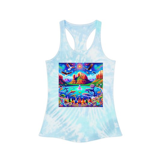 Dream Awake-Vibrant Tie Dye Racerback Tank Top