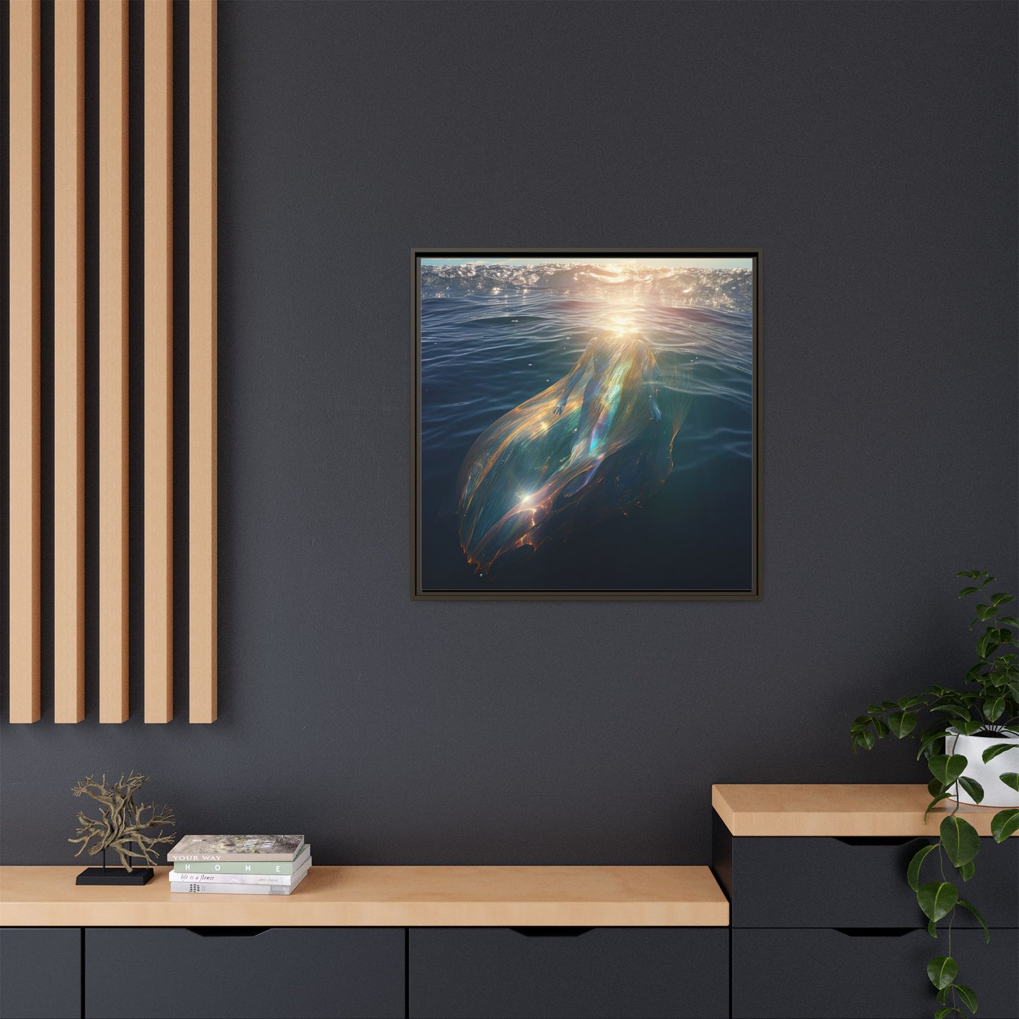 Water of Light-Framed Matte Canvas Print